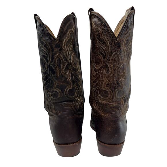 Shyanne Loretta Western Boots Women 9.5B Brown Leather Cowgirl Pointed Snip Toe - Picture 5 of 11
